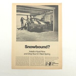 VTG 1969 Camaro Snowbound Advertising Print Ad Promo Art Garage Muscle Car Scene